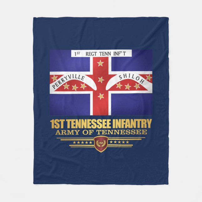1st Tennessee Infantry Fleece Blanket (Front)