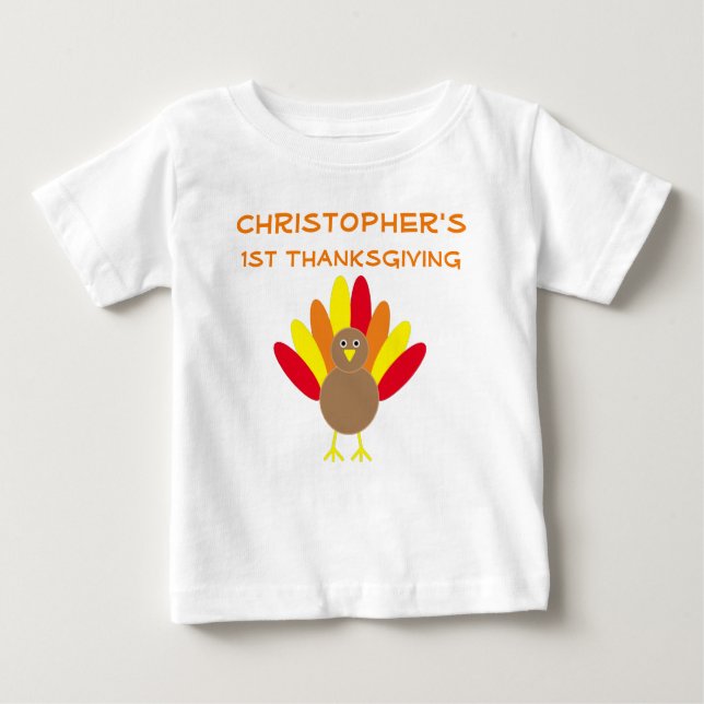 1st Thanksgiving Baby T-Shirt (Front)