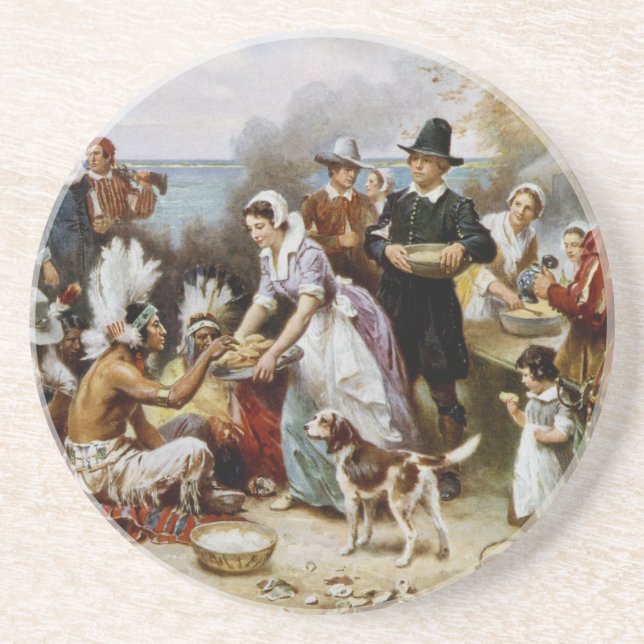 1st thanksgiving coaster (Front)