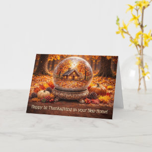 1st Thanksgiving in New Home House Cute Home  Card