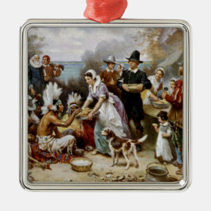 1st thanksgiving metal tree decoration