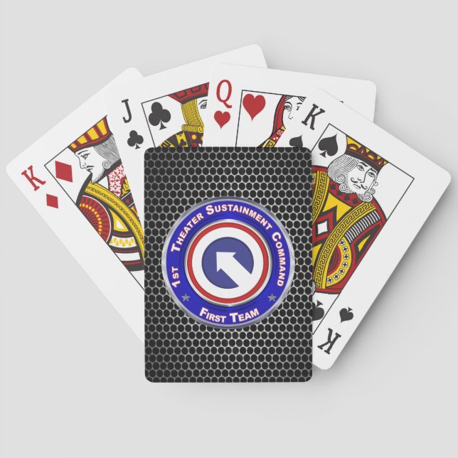 1st Theatre Sustainment Command  Playing Cards (Back)