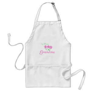 1st Time Grandma-Pink Flowers Standard Apron