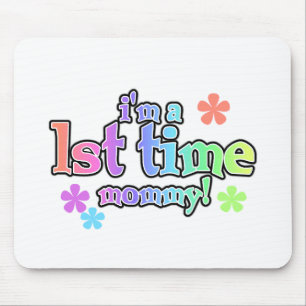 1st Time Mummy-Rainbow T-shirts and Gifts Mouse Pad