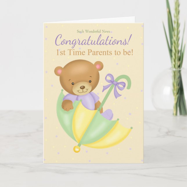 1st Time Parents Pregnancy Congratulations Card (Front)