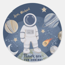 1st Trip Galaxy Boy Birthday Thank You Classic Rou