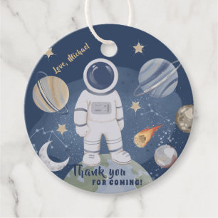 1st Trip Galaxy Boy Birthday Thank You Favour Tag