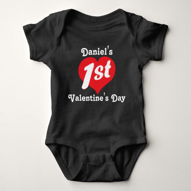 1st Valentine's Day Baby Bodysuit (Front)