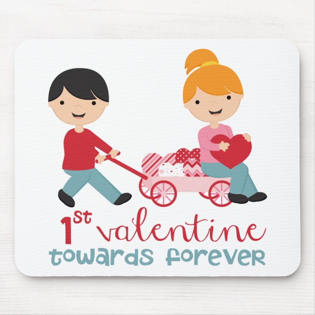 1st Valentines Day Together Mouse Pad (Front)