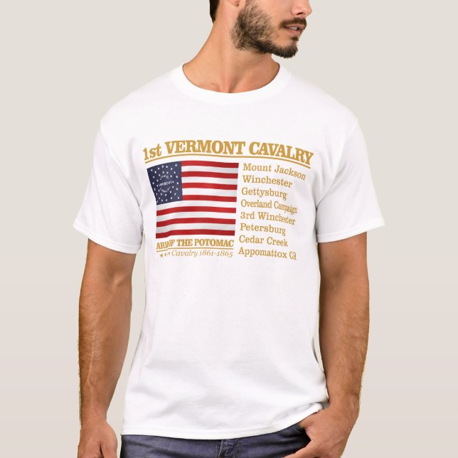 1st Vermont Cavalry (BH) T-Shirt (Front)