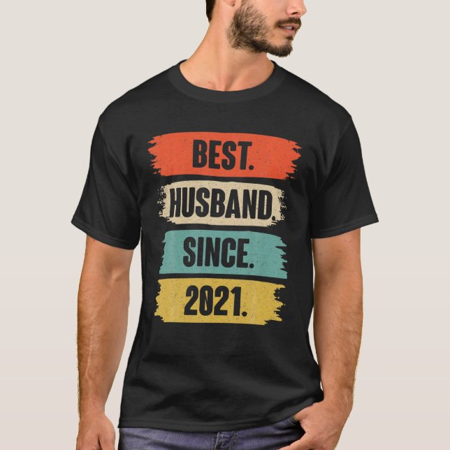 1St Wedding Aniversary Gift For Him Best Husband S T-Shirt (Front)