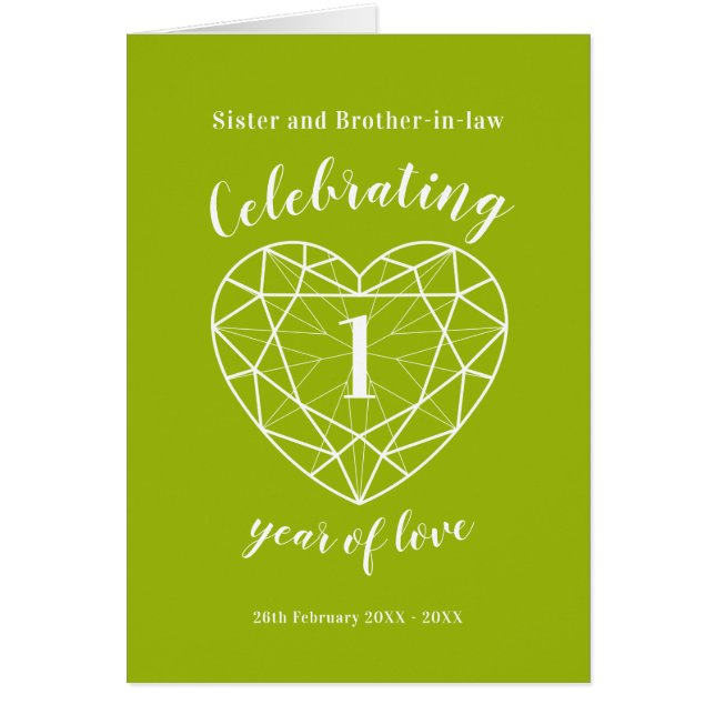 1st wedding anniversary 1 year of love peridot (Front)