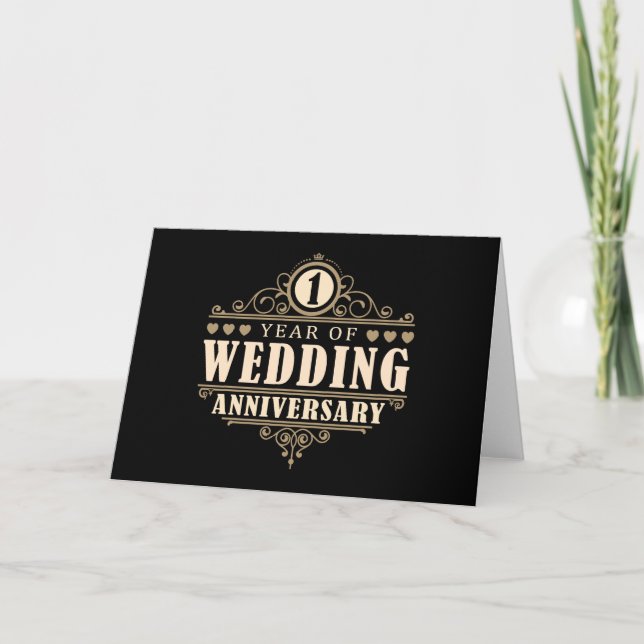 1st Wedding Anniversary Card (Front)