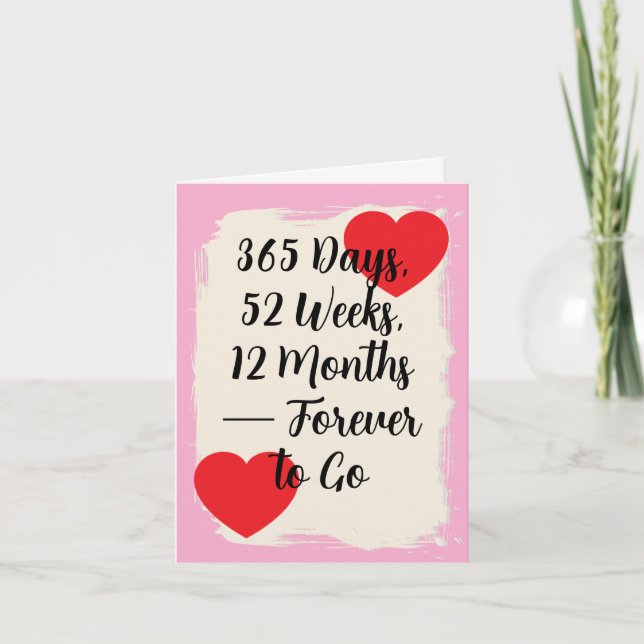 1st wedding anniversary card Paper first (Front)