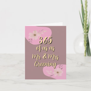 1st wedding anniversary card Paper first