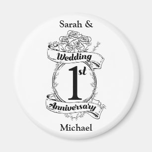 1st Wedding Anniversary Magnet