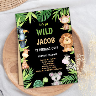 1st Wild One Birthday Invitations