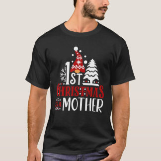 1St Xmas Mother Christmas Gnome Mother Matching Fa T-Shirt
