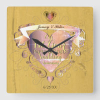 1st Year Wedding Anniversary Paper&Gold w Heart