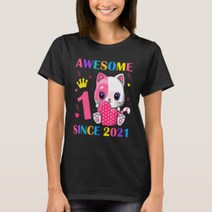 1stbirthday Girls 1 Years Old Awesome Since 2021 C T-Shirt