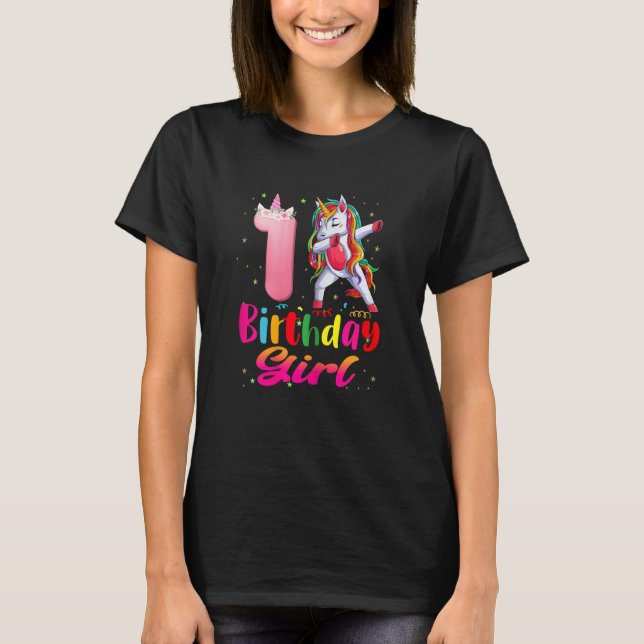 1th Birthday Girl Butterflies 1 Years Old Girl But T-Shirt (Front)