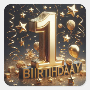 1th birthday sticker