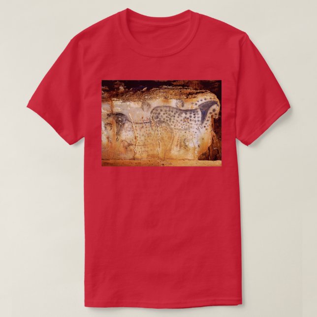 20000BC SPOTTED HORSE CAVE PAINTING FRANCE T-Shirt (Design Front)