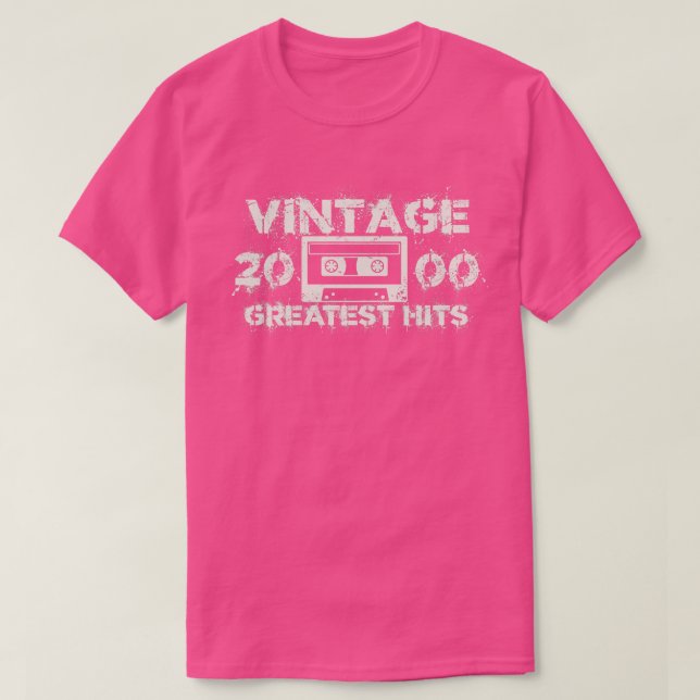 2000 Greatest Hits Vintage White T-Shirt (Design Front)