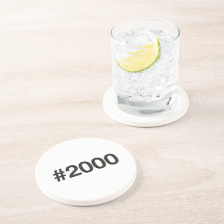 2000 Hashtag 25 Birthday Anniversary Coaster