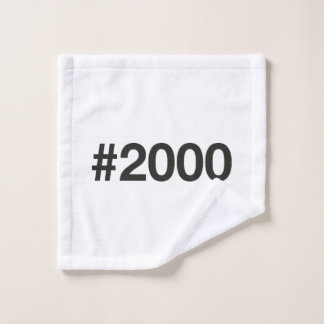 2000 Hashtag 25 Birthday Anniversary Wash Cloth