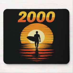 2000 Retro Surfing Vintage Sunset 90s Aesthetic Mouse Pad