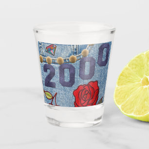 2000 Vintage Poster Birthday or Reunion  Shot Glass