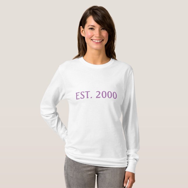 2000 Year Established Long Sleeve Woman Shirt (Front Full)