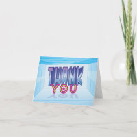 2000s Party Theme Thank You Card