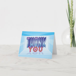 2000s Party Theme Thank You Card