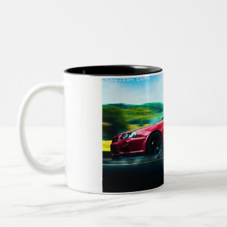 2000's sports car on black classic coffee mug