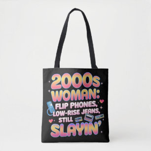 2000s Woman Aesthetic – Y2K Vibes & Retro Sass    Tote Bag