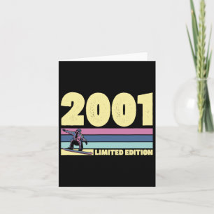 2001 Birth Year Limited Edition Snowboarding Theme Card