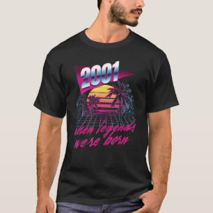 2001 Birthday Synthwave Legend Vaporwave Retrowave T-Shirt