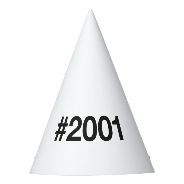 2001 Hashtag 24 Birthday Anniversary Party Hat (Front)