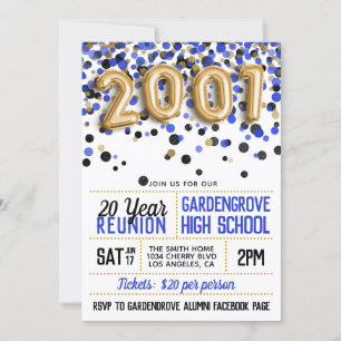 2001 High School College Reunion Invitation