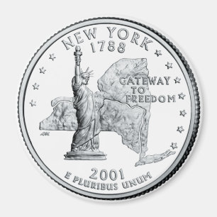 2001 New York State Quarter magnet
