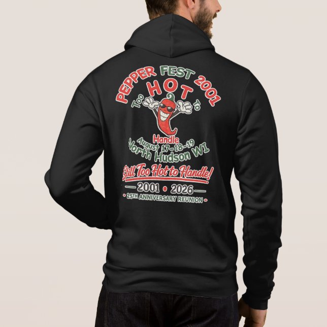 2001 Pepper Fest 25th Anniversary zip-up Hoodie (Back)