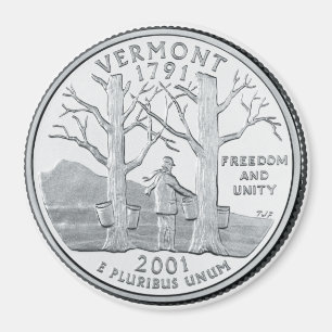 2001 Vermont State Quarter magnet