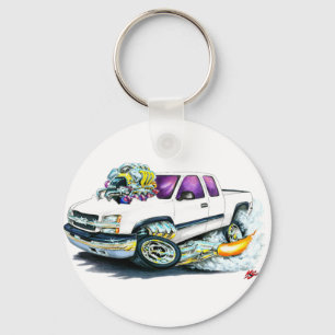 2003-06 Silverado White Truck Key Ring
