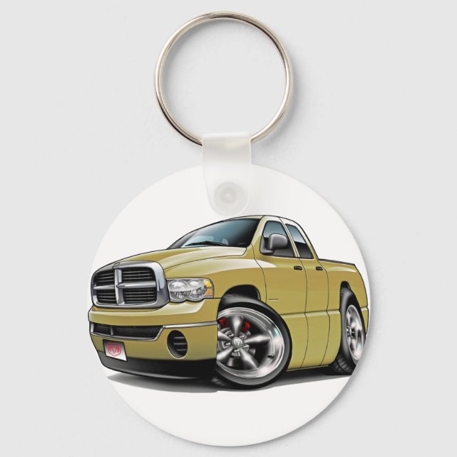 2003-08 Ram Quad Tan Truck Key Ring (Front)