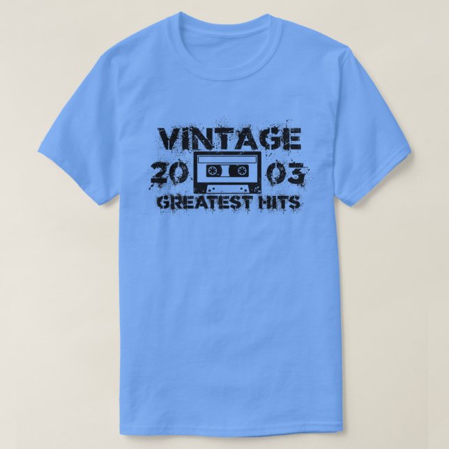 2003 Greatest Hits Vintage Black T-Shirt (Design Front)