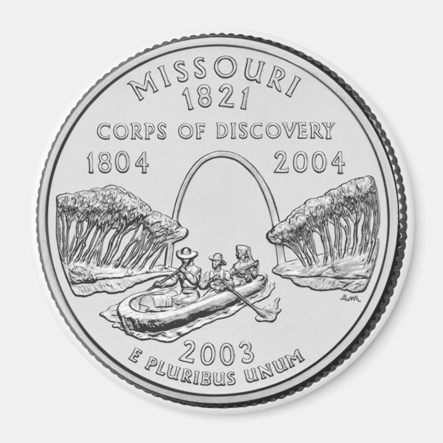 2003 Missouri State Quarter magnet (Front)