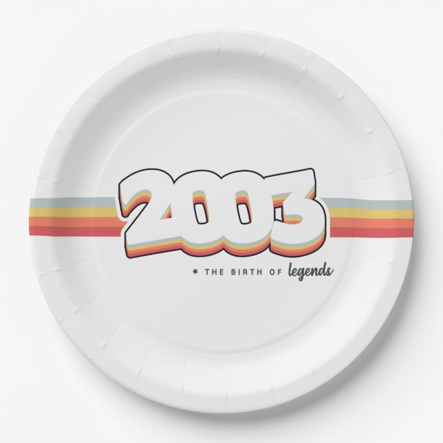 2003 The birth of legends Paper Plate (Front)