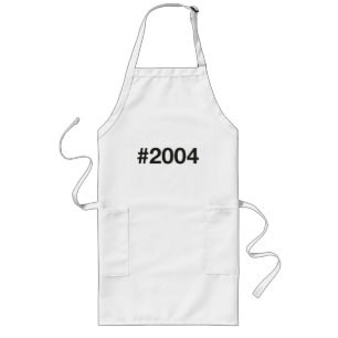 2004 Hashtag 21 Birthday Anniversary Long Apron